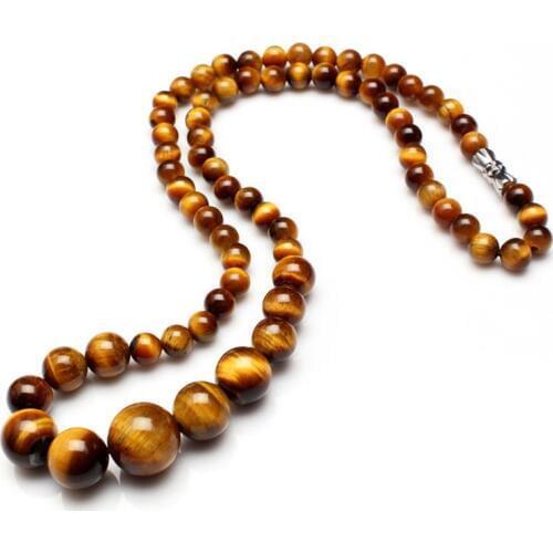 Jade Necklace Natural Tigers Eye Stone necklace Womens Jewelry Fine Jewelry tigers eye stone Beaded Necklace