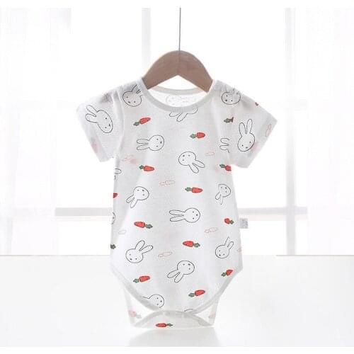 Newborn Infant Clothes Baby Boys Girls Cotton Rompers Summer Short Sleeve Soft Jumpsuit Toddler Cute Clothing Kids Twins Outfits