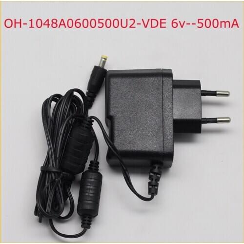 OH-1048A0600500U2-VDE 6v--500mA Switching Power Supply Adapters AC/DC SWITCHING ADAPTER ORIENTAL HERO ELE FTY 6V 500mA