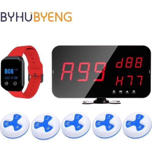 BYHUBYENG Paging System Orders Awaiting Calling Device Mobile Restaurant Bar Catering Equipment Button Call Staff