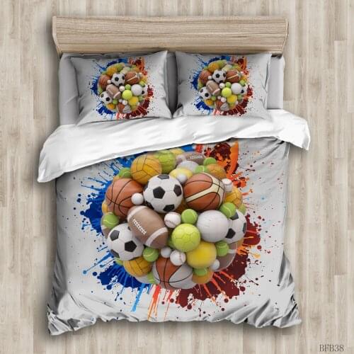 Sport Duvet Cover Football Basketball Rugby Baseball Bedding Sets Boy Bed Sets 3D Soccer Home Textile Gift Comforter Cover