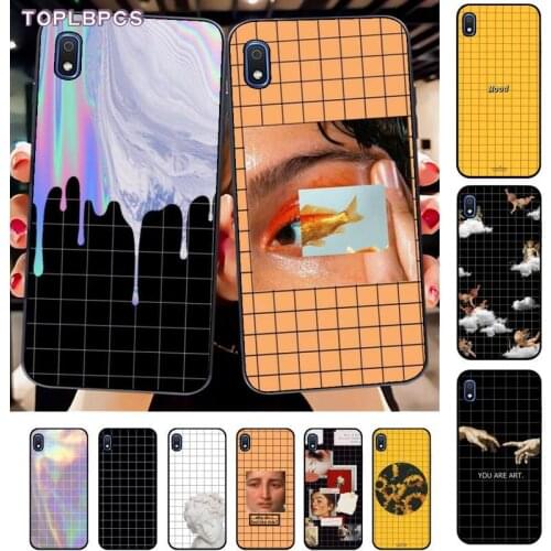 TOPLBPCS Black white checkered stripe Soft Phone Case Cover for Samsung A10 20s 71 51 10 s 20 30 40 50 70 80 91 A30s 11 31