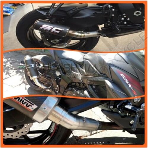 K7 GSXR 600 750 GSXR700 GSXR750 Exhaust Muffler Middle Link Pipe Full System Slip On For Suzuki GSX R600 R700 R750 K7 K8
