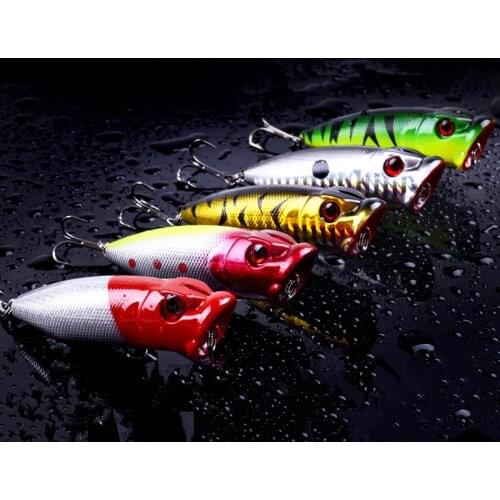1pcs Topwater Popper Lures For Fishing 12g 7cm Isca Artificial Bait Fishing Lure Swimbait Wobbler Plastic Fishing Tackle
