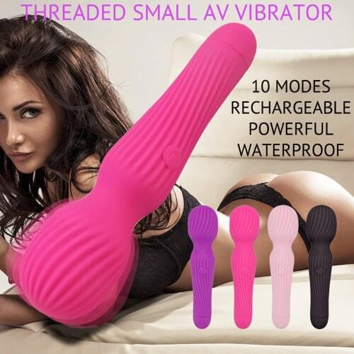 10 modes Strong vibration Threaded Small AV Vibrator Clitoris Vagina Anus G spot Female Dildo Personal Items Sex toys for woman