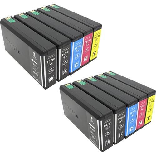 10 Pack Ink Cartridges Compatible for Epson 676 T676XL WorkForce WP-4520, 4530, 4533, 4540, 4590, 4010, 4020, 4023, 4090 Printer
