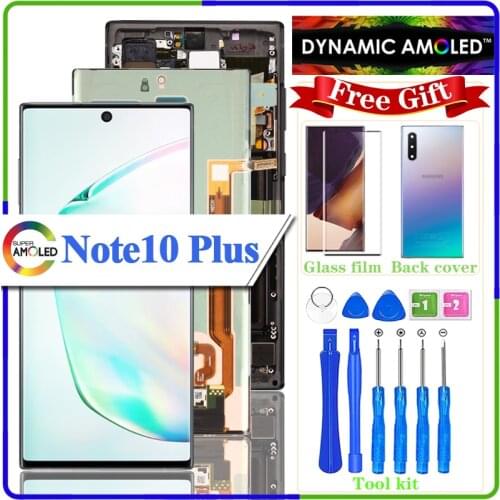 100% Original 6.8" LCD For SAMSUNG Galaxy Note10+ Note 10 Plus 5G N975F N9750 Display Touch Screen Digitizer Replacement