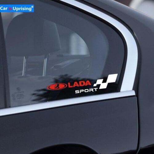 2pcs car body Sticker Reflective Car Side Window Stickers For Lada Vesta Xray Cross Niva Kalina Priora Car Styling accessories