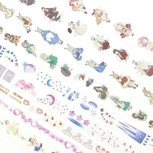 26 Designs Washi Masking Tape Special Ink Fashion Girls Japanese Adhesive DIY Planner Paper Label Stickers Diary Gift