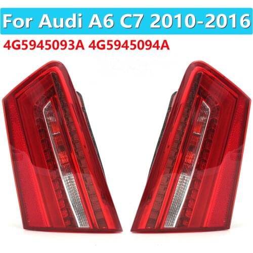 4G5945093 4G5945094 For Audi A6 C7 2010 2011 2012-2016 Car LED Rear Inner Tail Light Brake Lamp with Bulb Wiring Harness