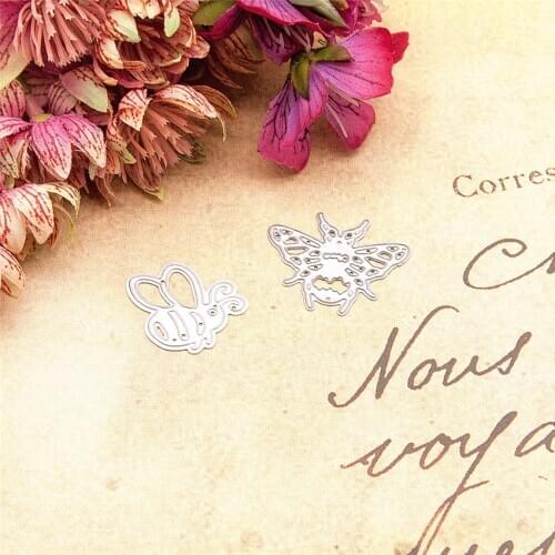 5.8*3CM Cutting dies die Little bee metal printing craft paper relief DIY embossed Easter New Year Valentines Day