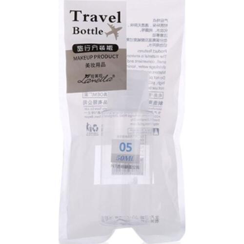 50ml Clear Plastic Refillable Flip-Top Empty Bottle Travel Portable Cosmetic Dispenser Container Lotion Squeeze Jar Multi-Use