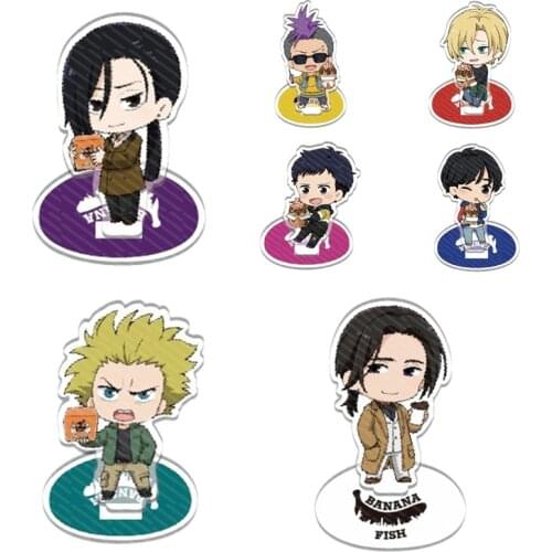 Anime BANANA FISH Acrylic Action Figures Desk Stand 8cm Printed Comic Exhibition Decor Ornaments Fans Collections