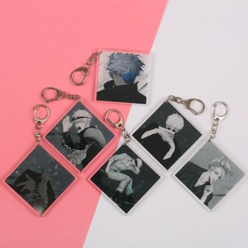 Jujutsu Kaisen Acrylic Keychain Anime Figure Cosplay Gojo Satoru Bag Pendant Keyring Collections