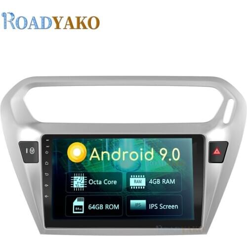 9'' Android Car Radio For Peugeot 301 Citroen Elysee 2014-2019 Stereo Auto Car GPS Navigation Multimedia player 2 Din Autoradio