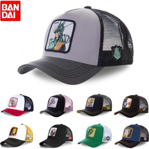 New Brand High Quality Saint Seiya Cartoon Anime Snapback Baseball Cap Men Women Hip Hop Dad Mesh Trucker Hat Dropshipping