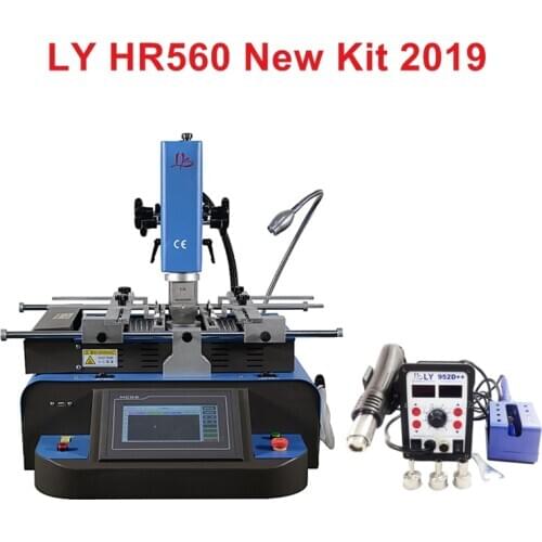 BGA Rework Station HR560 3 Zones Separated Hot Air Soldering Station Hot Air Blower 650W Iron 60W