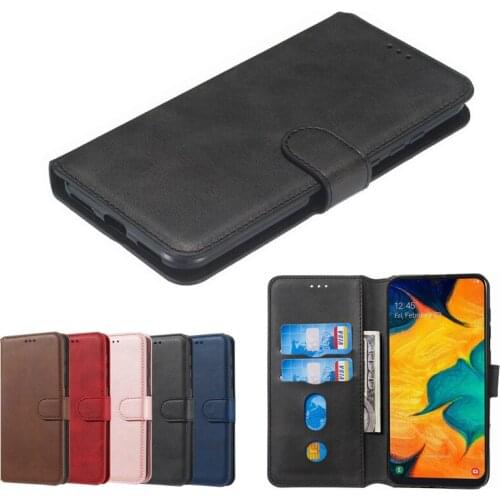 Case For Honor 8A Cover Case Luxury Stand Wallet Magnetic Closure Flip Plain Vintage Leather Phone Bag On Honor 8 A Coque