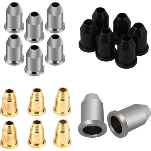 6Pcs Black Metal String ferrules Bushings For Electric Guitar
