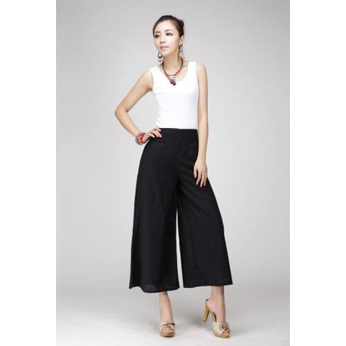 DIDUQIPAO Women's Linen Trousers