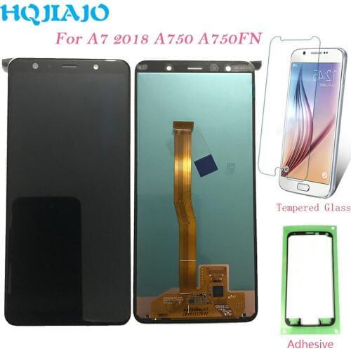 6.0'' Test For Samsung A750 LCD Display Touch Screen Digitizer For Samsung Galaxy A7 2018 A750 A750F SM-A750F A750FN Original