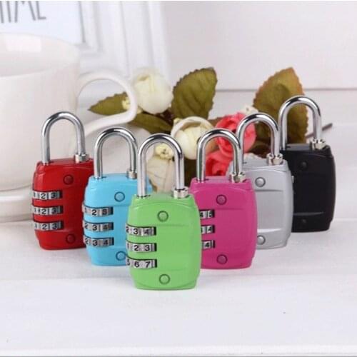 Travel Smart Combination Locks Resettable 3 Digit Dial Security Password Code Padlock Hardware for Suitcase Luggage Bag