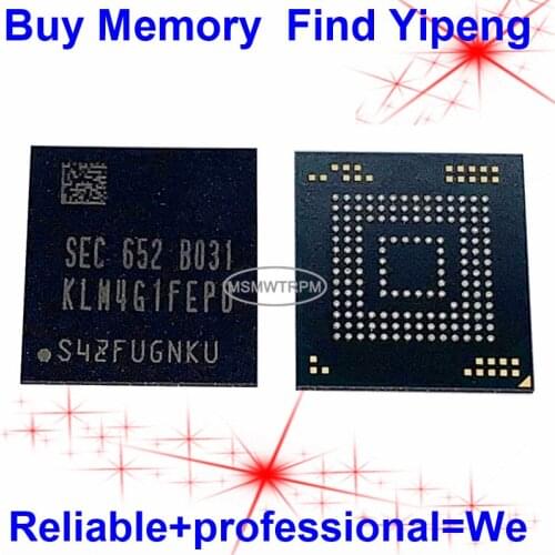 KLM4G1FEPD-B031 Small size BGA153Ball EMMC5.0 5.0 4GB Mobilephone Memory New original and Second-hand Soldered Balls Tested OK