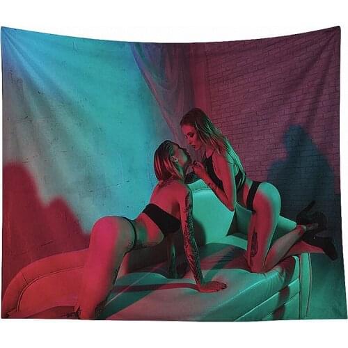 Bad Girl background mural Sexy Beauty Tapestry Wall Hanging Blanket Home Decor Wall Cloth Window Tapestries Wall Carpet Mural E4