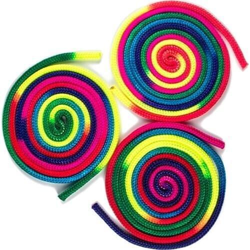3m Gymnastics Rope Rythmic Rainbow Gymnast Rope Solid Competition Arts Rope Exercise Fitness Training Rope