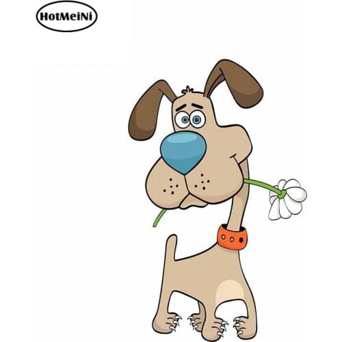 HotMeiNi 13cm x 8.3cm Cute Dog 3D Decals Waterproof Funny Cartoon Vinyl Sticker JDM Car Laptop Car Stickers Car Accessories