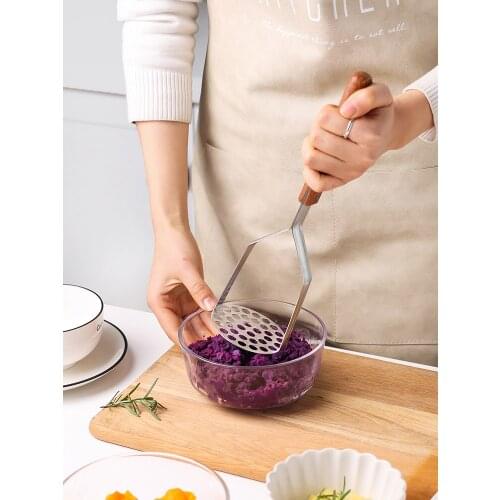 Potato masher stainless steel masher meatball spoon pressure mashed potato household mashing kitchen tool kitchen set utensils