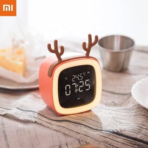 Xiaomi Creative LED Night Light Alarm Clocks Bedside Alarm Clock for bedroom Gift USB Rechargeable Digital Clock