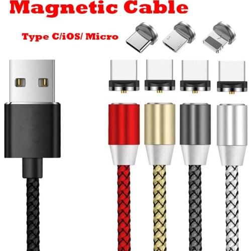 Magnetic Micro USB Cable For iPhone Samsung A51 A71 Android Fast Charging Magnet Charger USB Type C Cable Mobile Phone Cord Wire