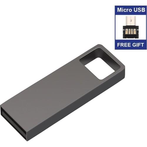 Pen Drive 256GB Metal Waterproof Usb Flash Drive 32GB 64GB 128G Pendrive 4G 8G 16G Usb Stick 2.0 Free type c or micro adapter