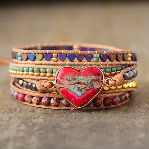 Fashion Beaded Bohomia Bracelet Jewelry Handmade Natural Stones Charm Multilayers Wrap Bracelets Yoga Friendship Lover Bracelet
