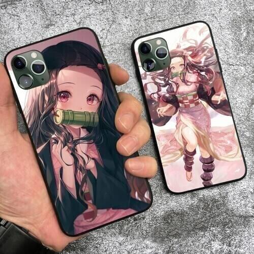Nezuko Kamado Demon Slayer Kimetsu no Yaiba soft silicone Phone case cover shell For iPhone 6s 7 8 Plus XR XS 11 Pro 12 mini Max