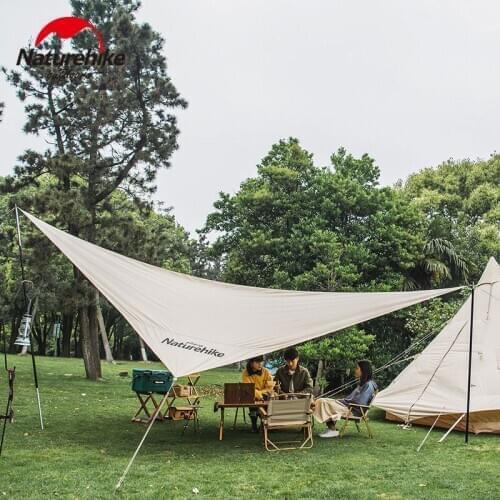 Naturehike Pleased Camping High Quality Cotton Sun Shelter Rhombic Awning 62.8*41.6m Large Area Outdoor Party Tent Shade Hammock