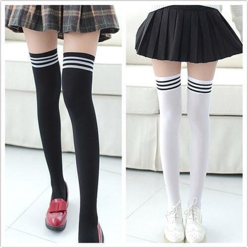 New Socks Fashion Stockings Casual Cotton Thigh High Over Knee Acrylic High Socks Girls Womens Female Long Knee Sock Warm