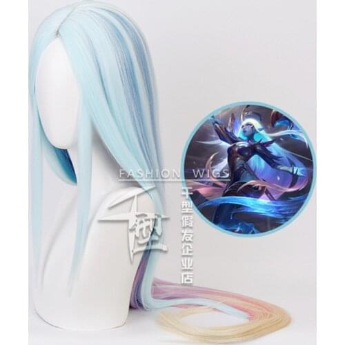 League of Legends Cosplay Wig 2 Colour Game Soraka Character Dress Up Halloween Costume for Adult