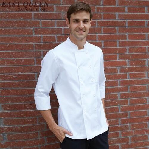 Food service men chef jacket chef uniform hotel restaurant uniforms white long sleeve KK351