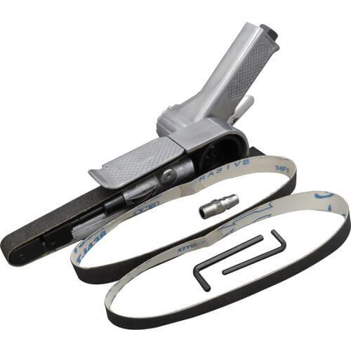 Air Belt Sander Polishing Air Angle Grinding Drawing Machine Aluminum Abrasive Tools with 2pcs Sanding Belts Pneumatic Tool Set