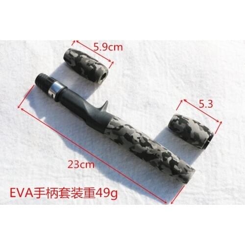 DIY Lure ice fishing rod with Spinning handle Casting handle Camouflage EVA split Reel seat