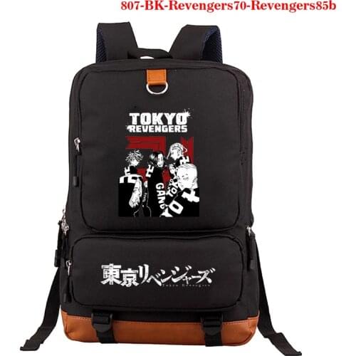 Anime Tokyo Revengers Print Backpack Fashion Large Capacity Schoolbag Children Teenage Tokyo Revenger Anime Backpack Men Bookbag