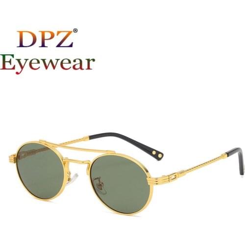 2021 Brand Men Vintage Classic Style Color film Sunglasses Women Fashion Cool Twisted Metal Design SunGlasses Oculos De Sol