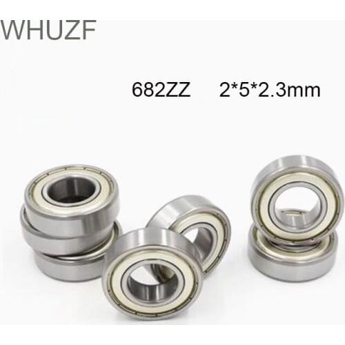 WHUZF Free Shipping 682ZZ Bearing 2*5*2.3 mm ( 10 PCS ) ABEC-1 Miniature 682 Z ZZ High Precision 682z Ball Bearings