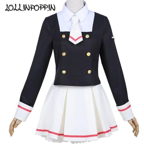 Sakura Kinomoto Cosplay Costumes Japanese School Uniform Cardcaptor Sakura Cosplay Set