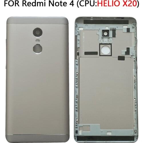 Battery Back Cover For Redmi Note 4 Battery Back Case For Redmi Note 4 Housing +Volume buttons + Power Buttons For HELIO X20