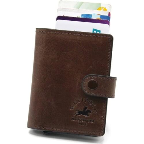 West Polo Kahverengi Erkek Crazy Deri Mekanizmalı Cüzdan 6205530