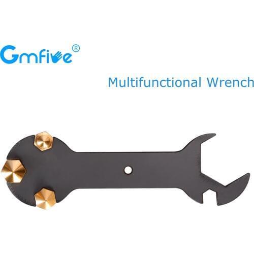 GmFive 3D Printer Parts Nozzle Wrench 5 IN 1 Wrench Nozzle Steel Spanner Multifunction Wrench Flat Tool For E3D MK8 MK10 Nozzle
