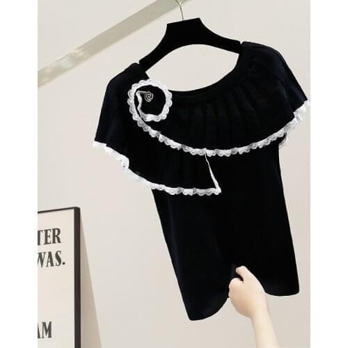 Tshirt Women Contrast Color Elegant Stretch Tight Knitted Tee Shirts Slim Fit Sleeveless Knitwear Elegant Lady Chic Top